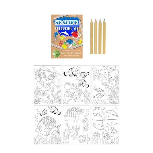 Eco Friendly Sealife Colouring Set - PoundToys