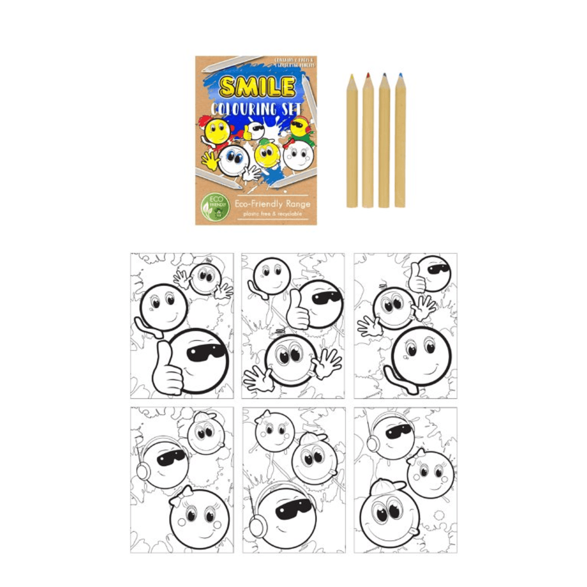 Eco Friendly Smiley Colouring Set - PoundToys