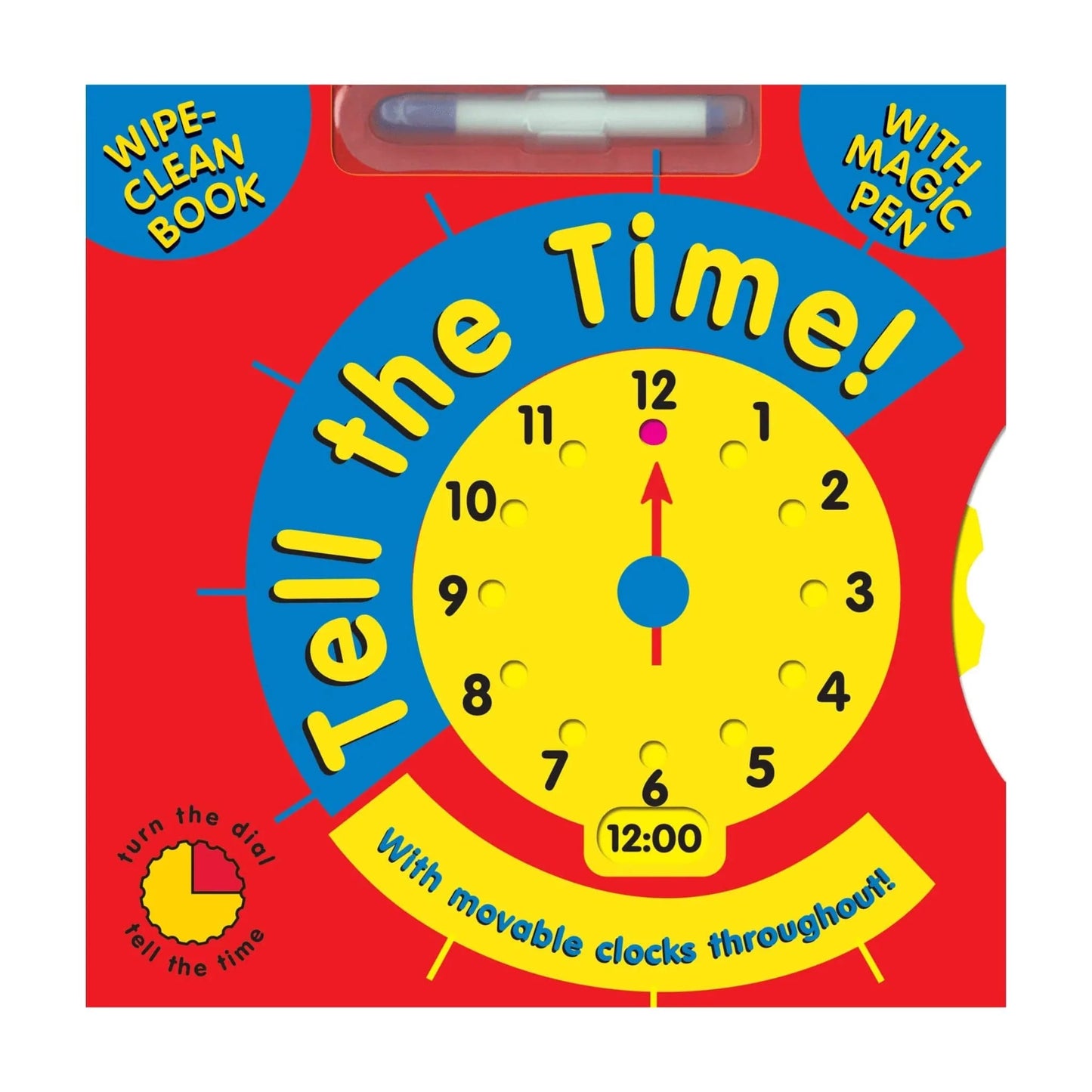 Educational Tell The Time Wipe Clean Book - PoundToys