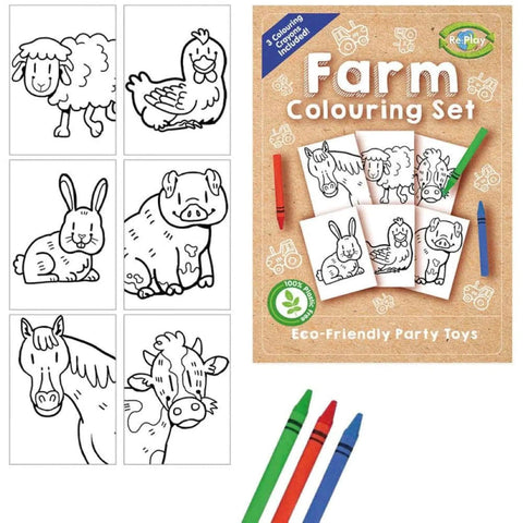 Farm A6 Colouring Set Eco Friendly - PoundToys