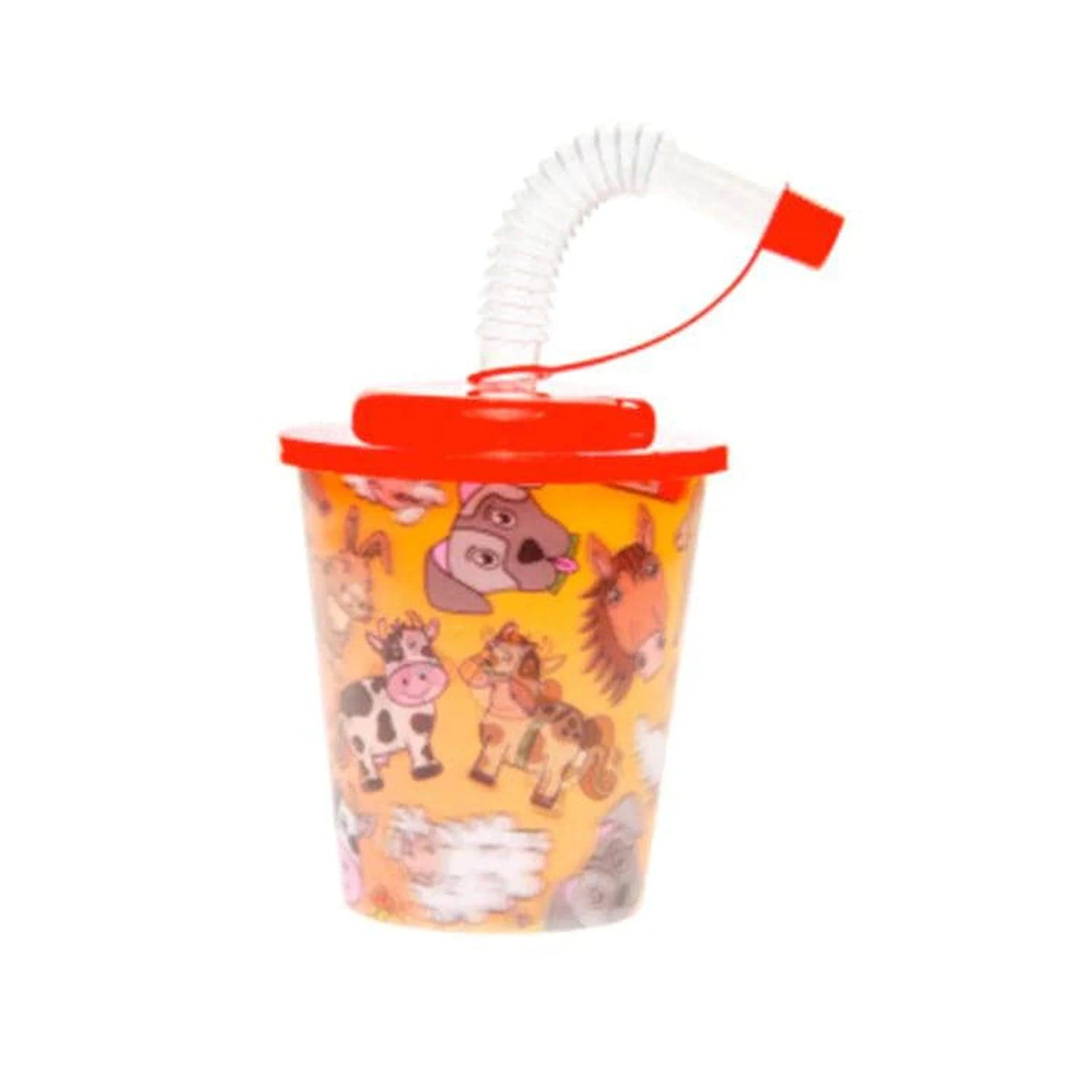 Farm Animals 3D Beaker + Straw - PoundToys