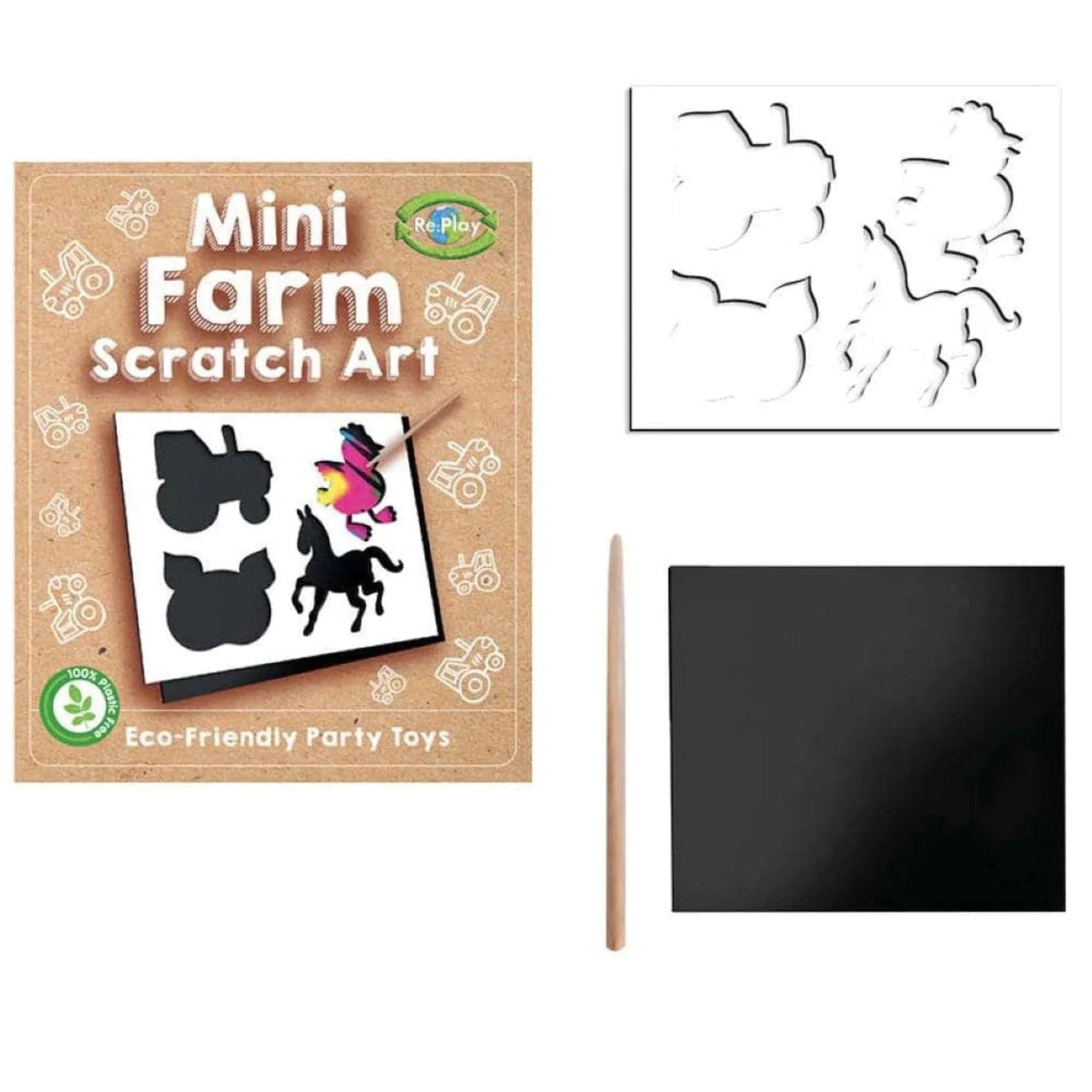 Farm Mini Scratch Art Eco Friendly - PoundToys