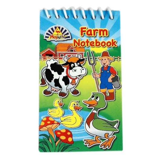 Farm Spiral Notebook 9.5x5.5cm - PoundToys