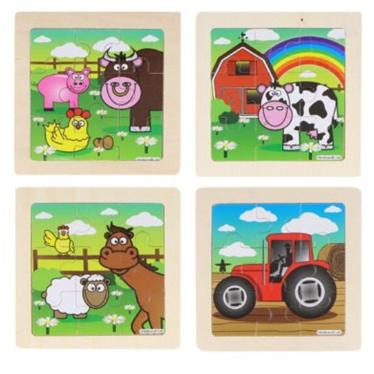 Farm Themed Wooden Jigsaw Puzzle - PoundToys