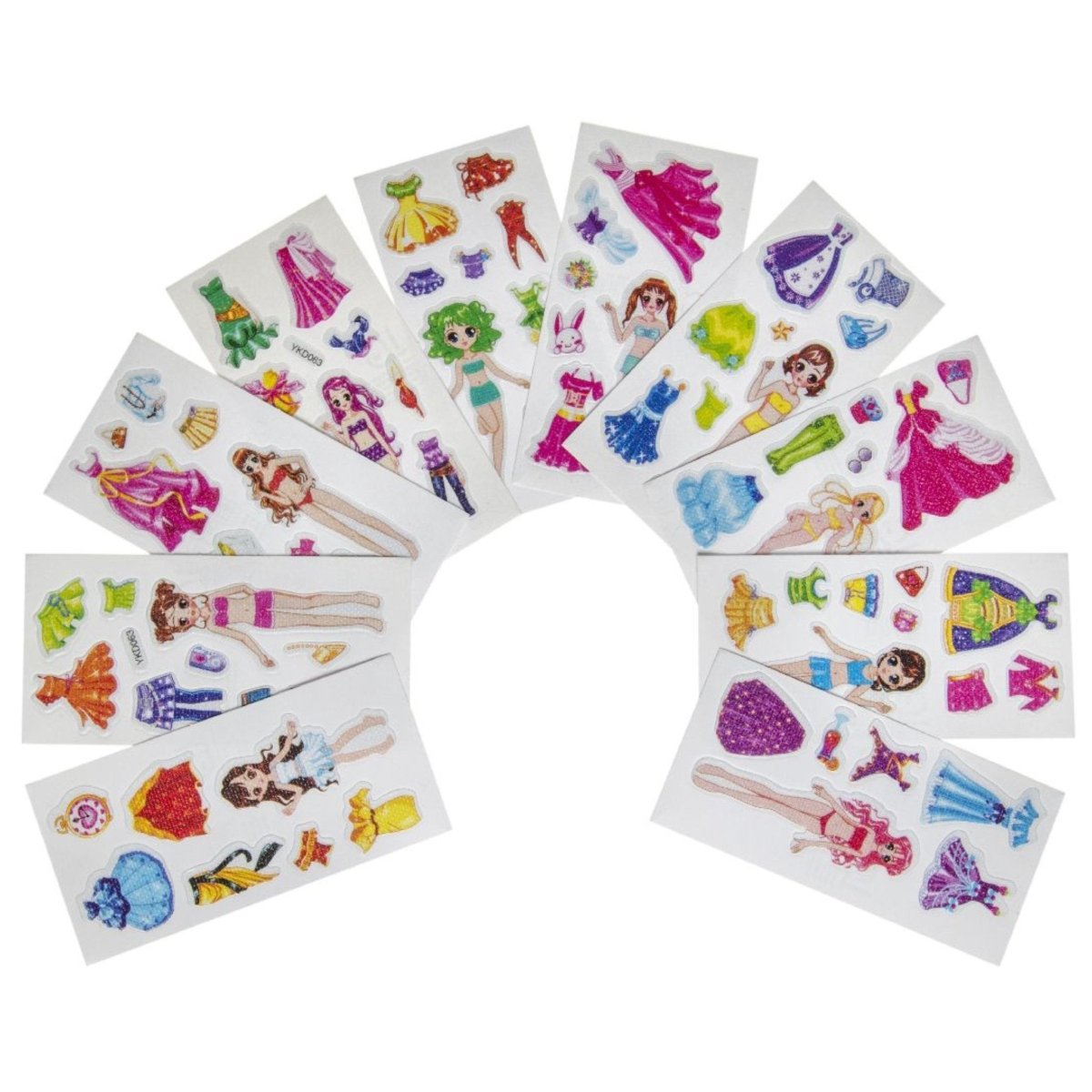 Fashion Girl Puffy Sticker Sheet - PoundToys