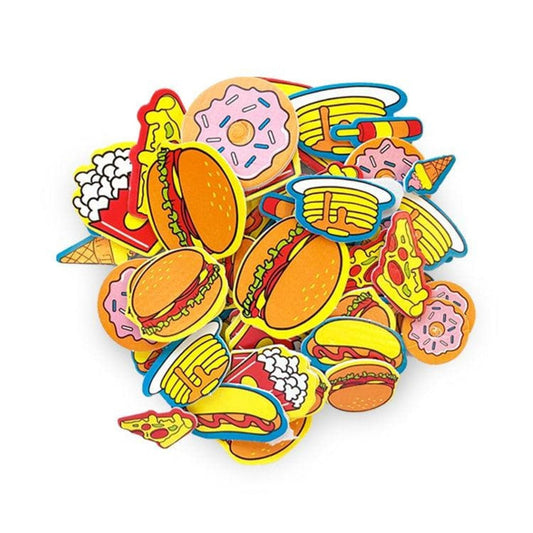 Fast Food Foam Stickers x 80 - PoundToys