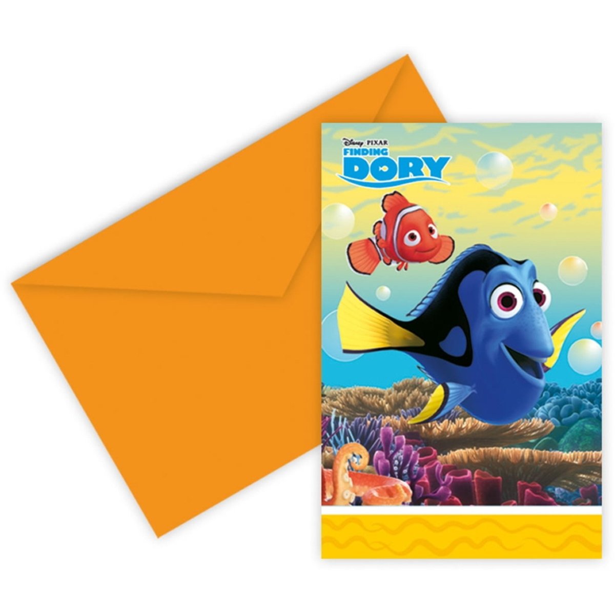 Finding Dory Invitations 6pk - PoundToys