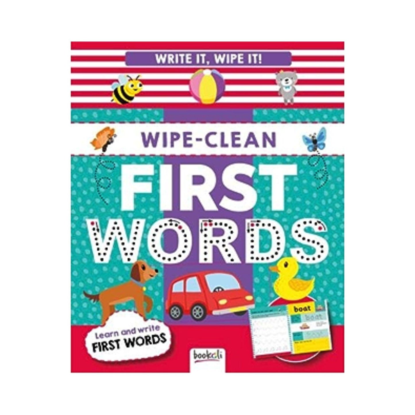 First Words Wipe Clean Book - PoundToys