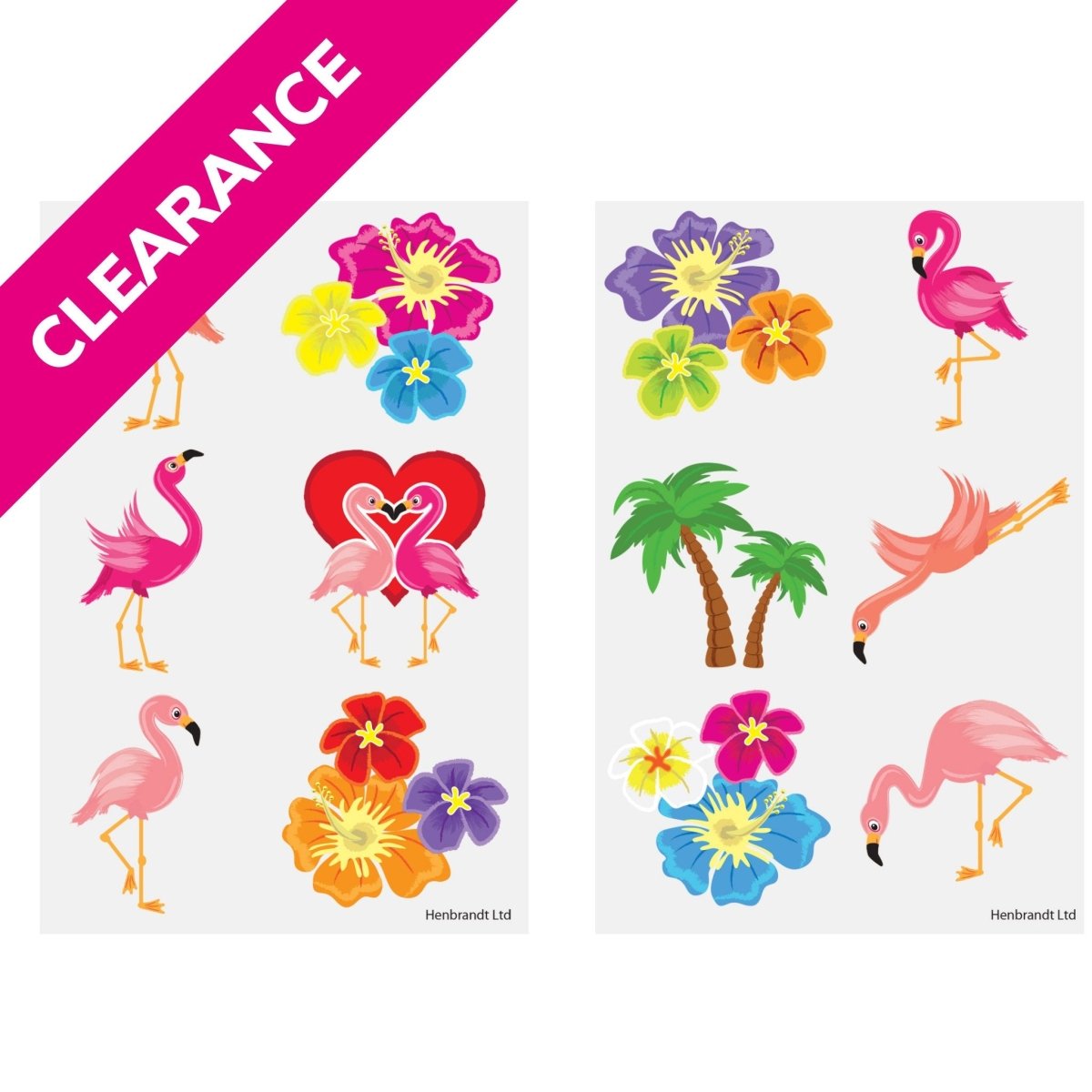 Flamingo Tattoo Sheet - PoundToys