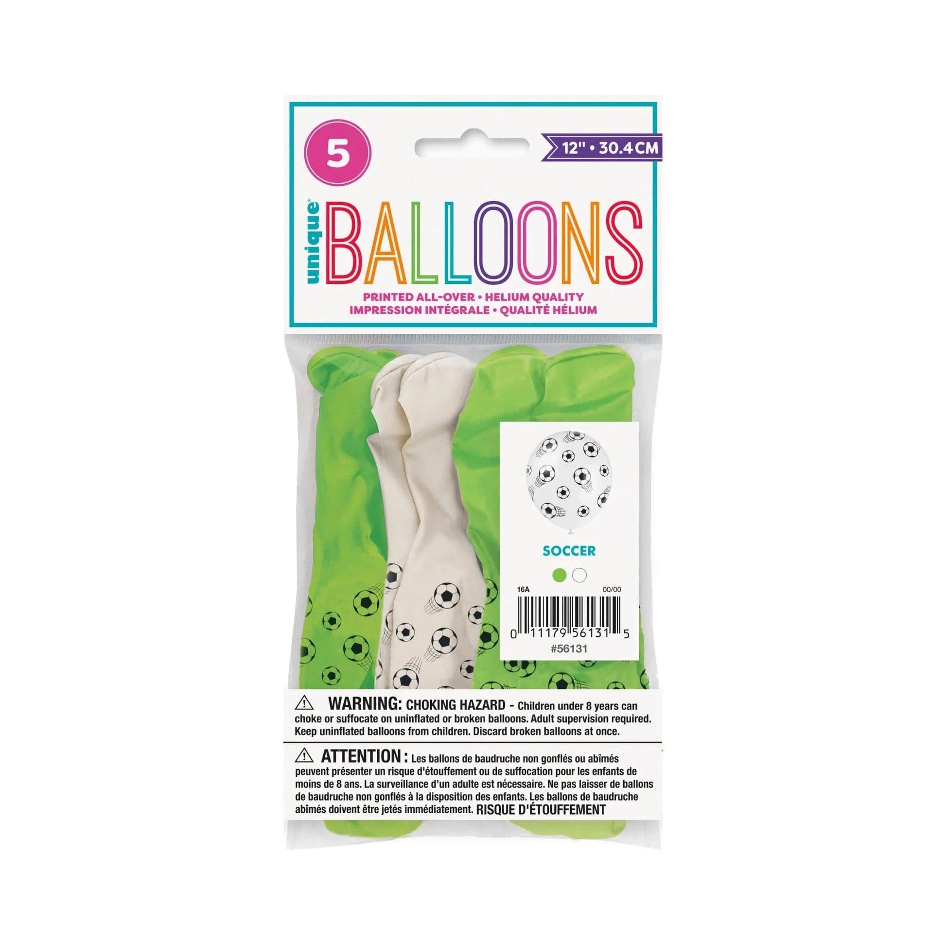 Football 12" Latex Balloons 5pk - PoundToys