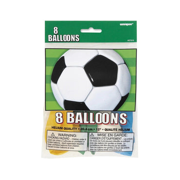 Football 12" Latex Balloons 8pk - PoundToys