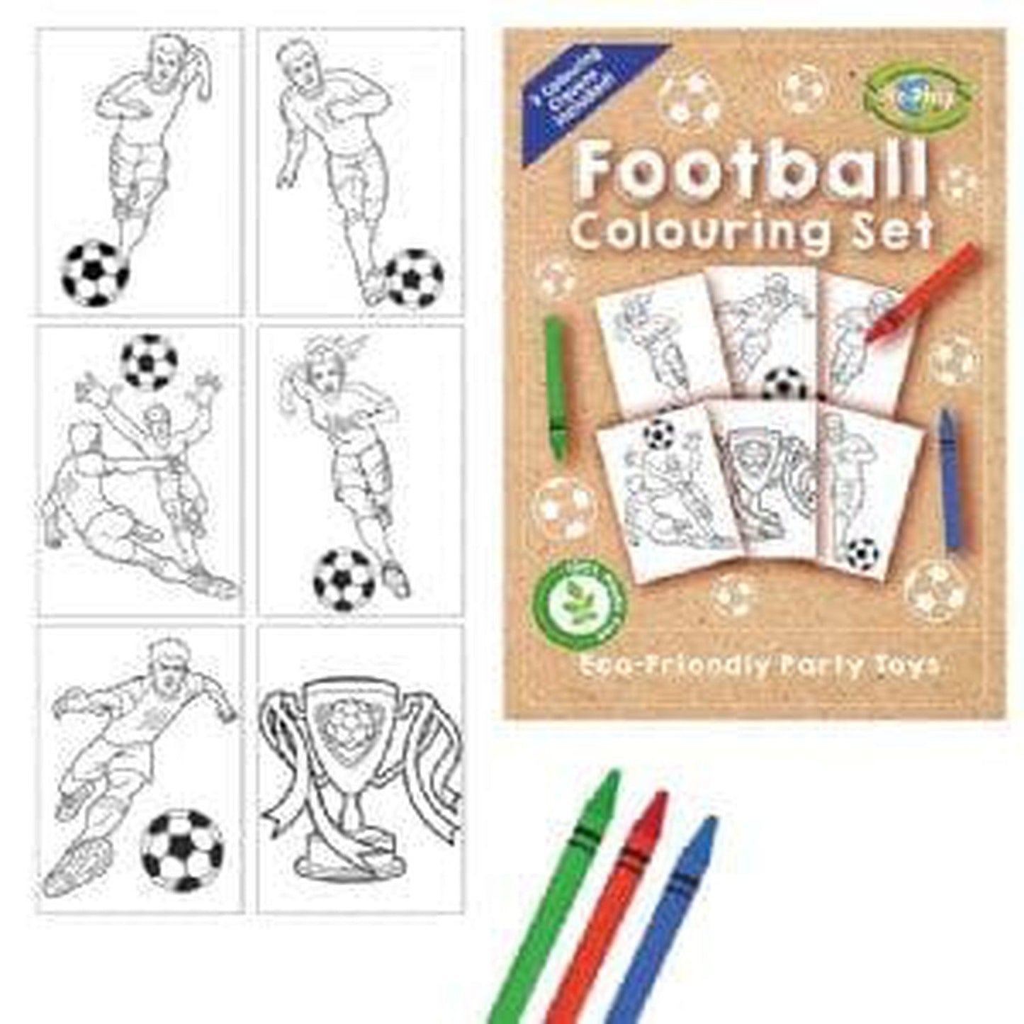 Football A6 Colouring Set Eco Friendly - PoundToys