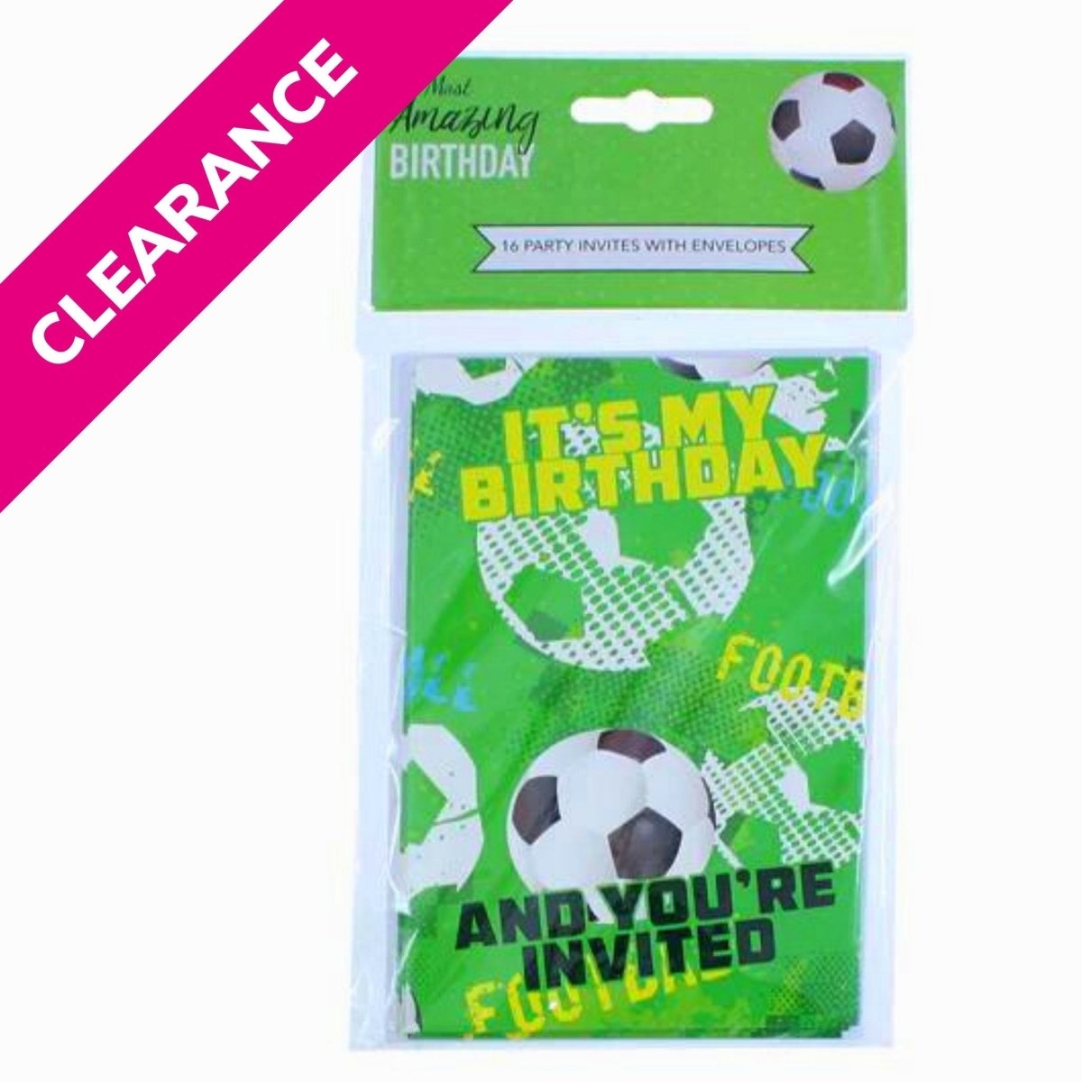 Football Birthday Party Invites 16 Pk - PoundToys