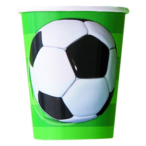 Football Paper Party Cups 8pc - Kids Party Craft