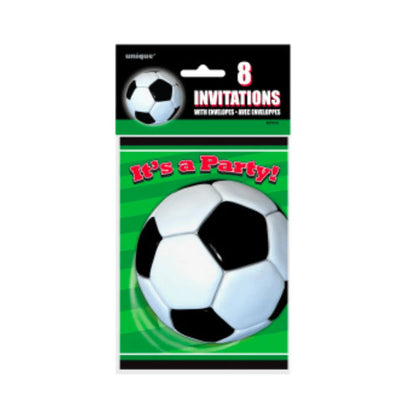 Football Party Invitations 8pk - PoundToys