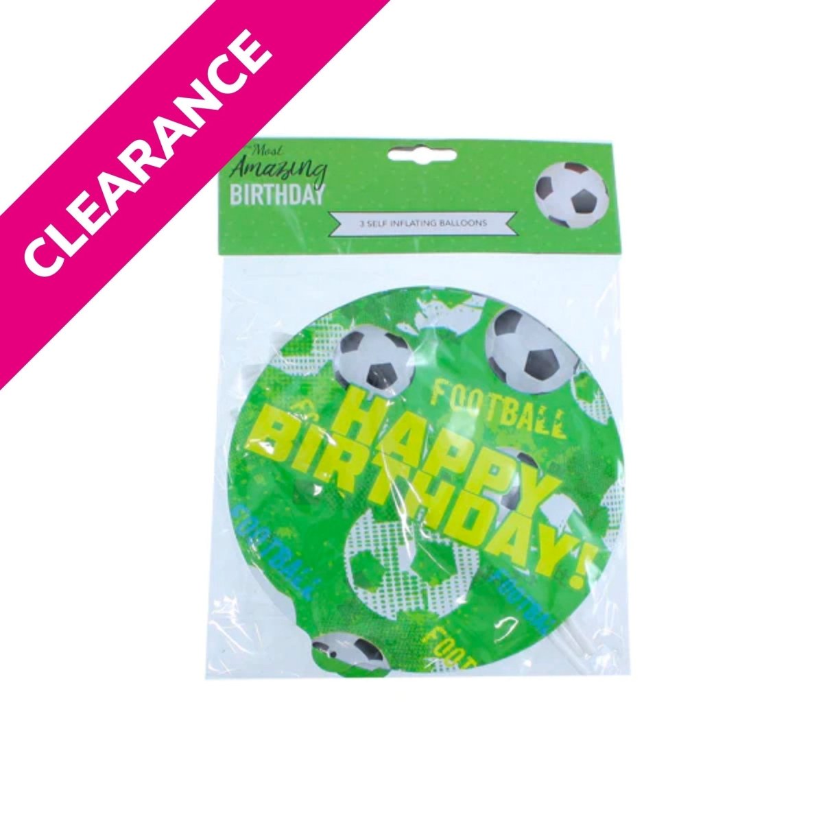 Football Self Inflating Balloons 3pk - PoundToys