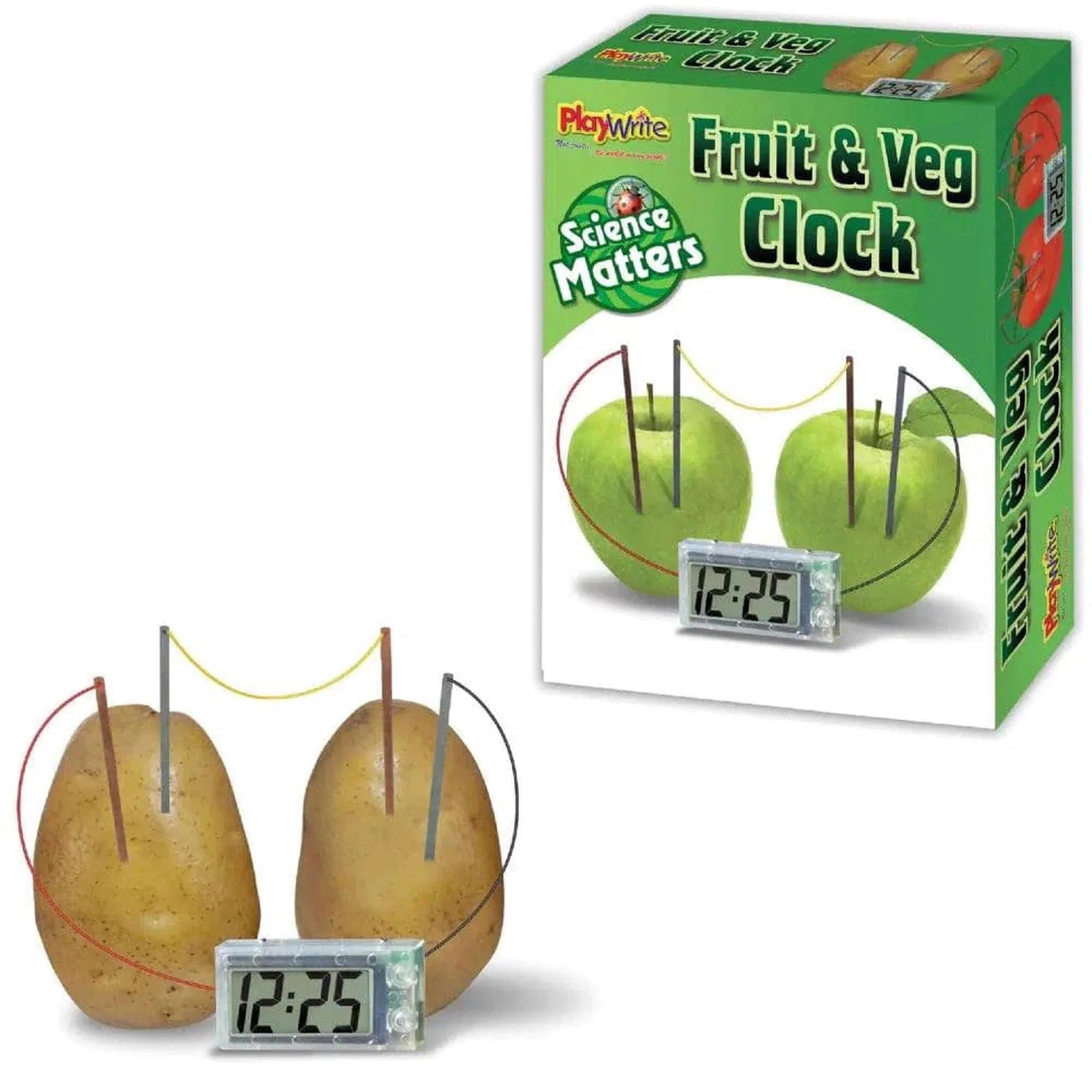 Fruit & Veg Clock Science Kit 22x17cm - PoundToys