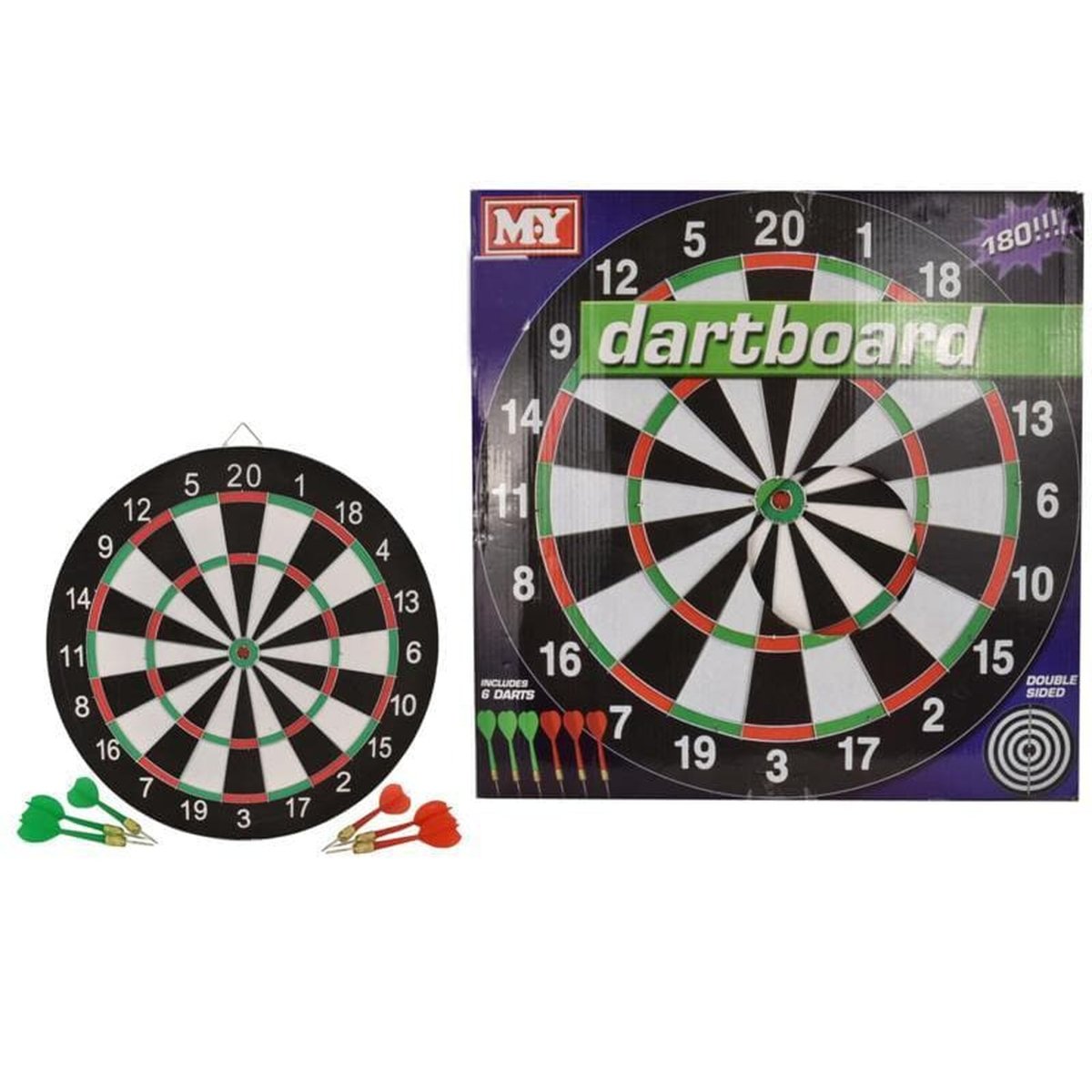 Full Size 15" Inch Dart Board Set - Kids Party Craft