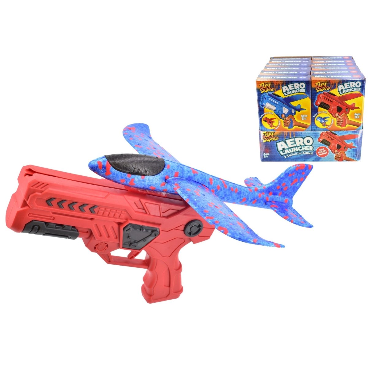 Fun Squad Small Foam Aeroplane & Gun Launcher - PoundToys