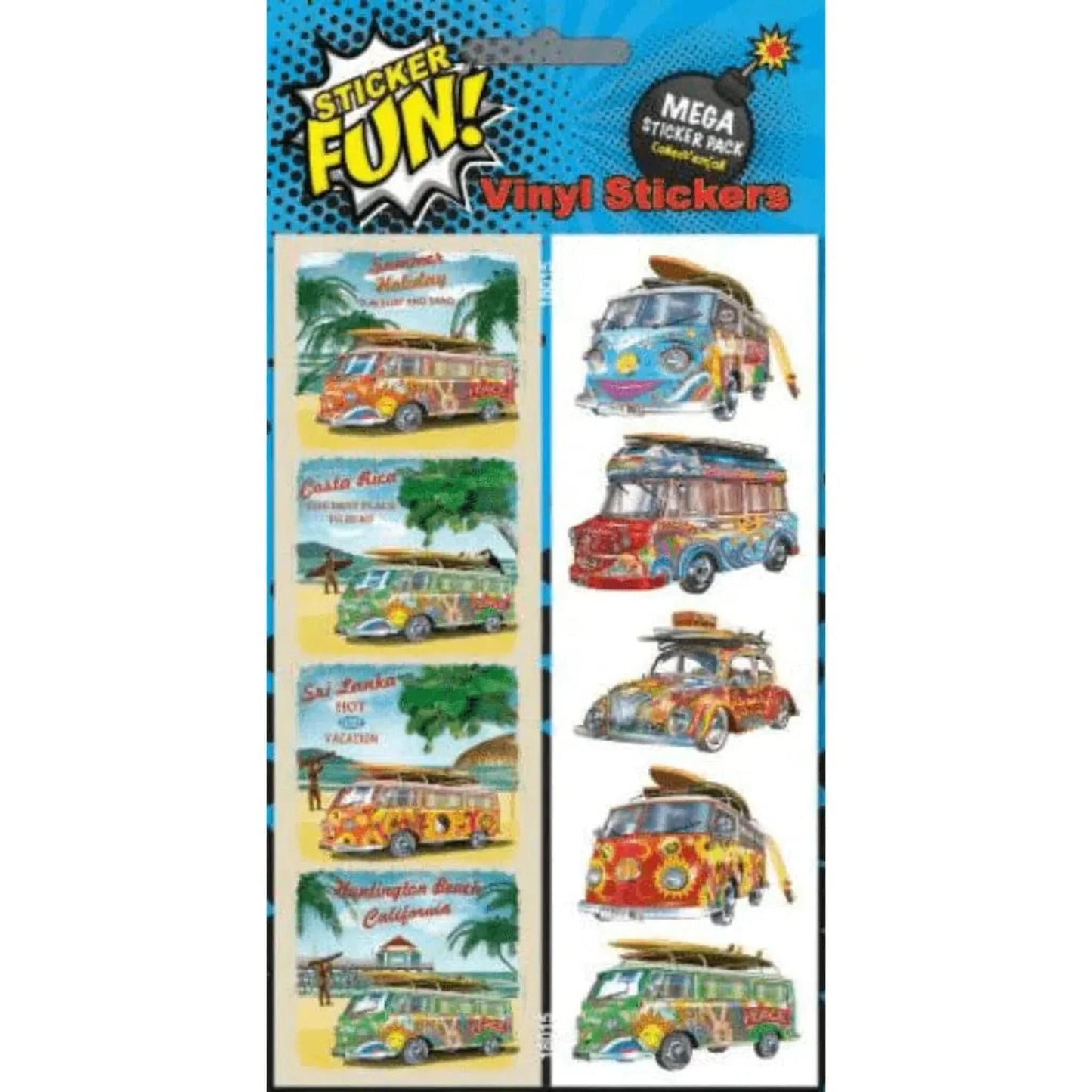 Fun Vinyl Stickers Camper Van - PoundToys