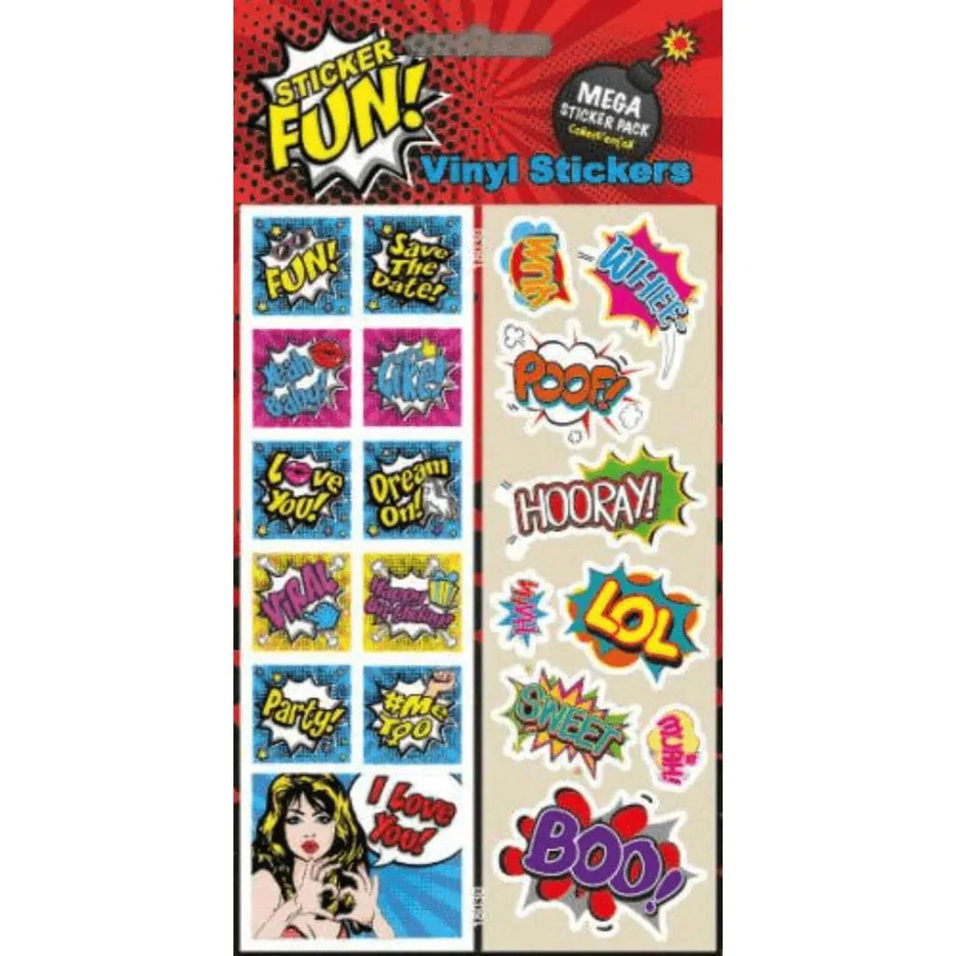 Fun Vinyl Stickers Speech Bubbles - PoundToys