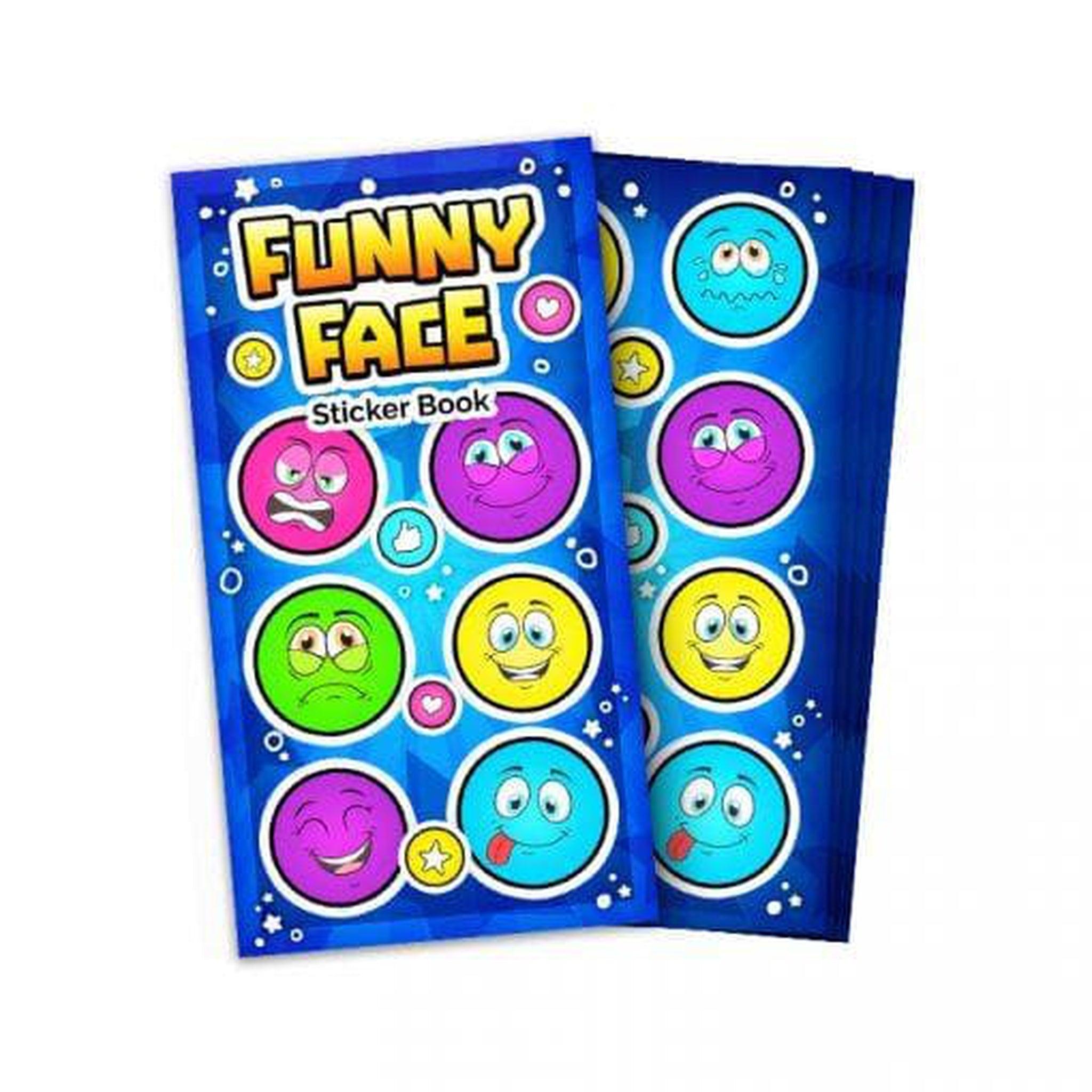 Funny Faces Mini Sticker Book (12 Sheets) - PoundToys