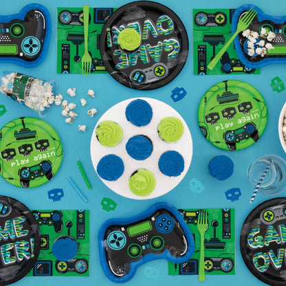 Gamer Birthday Diecut Controllers Garland 7ft - PoundToys