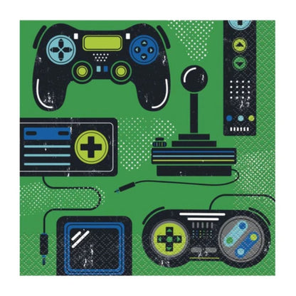 Gamer Birthday Luncheon Napkins 16pc - PoundToys