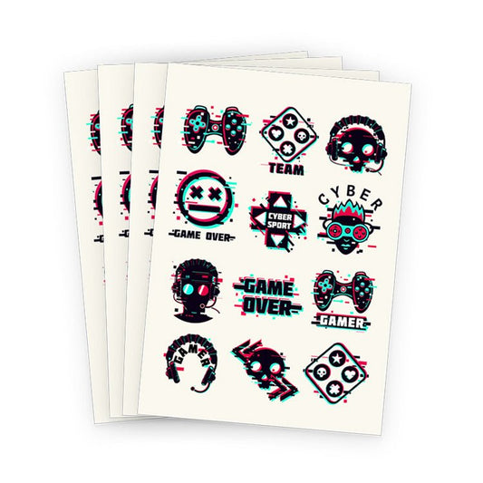 Gamer Tattoo Sheet - PoundToys