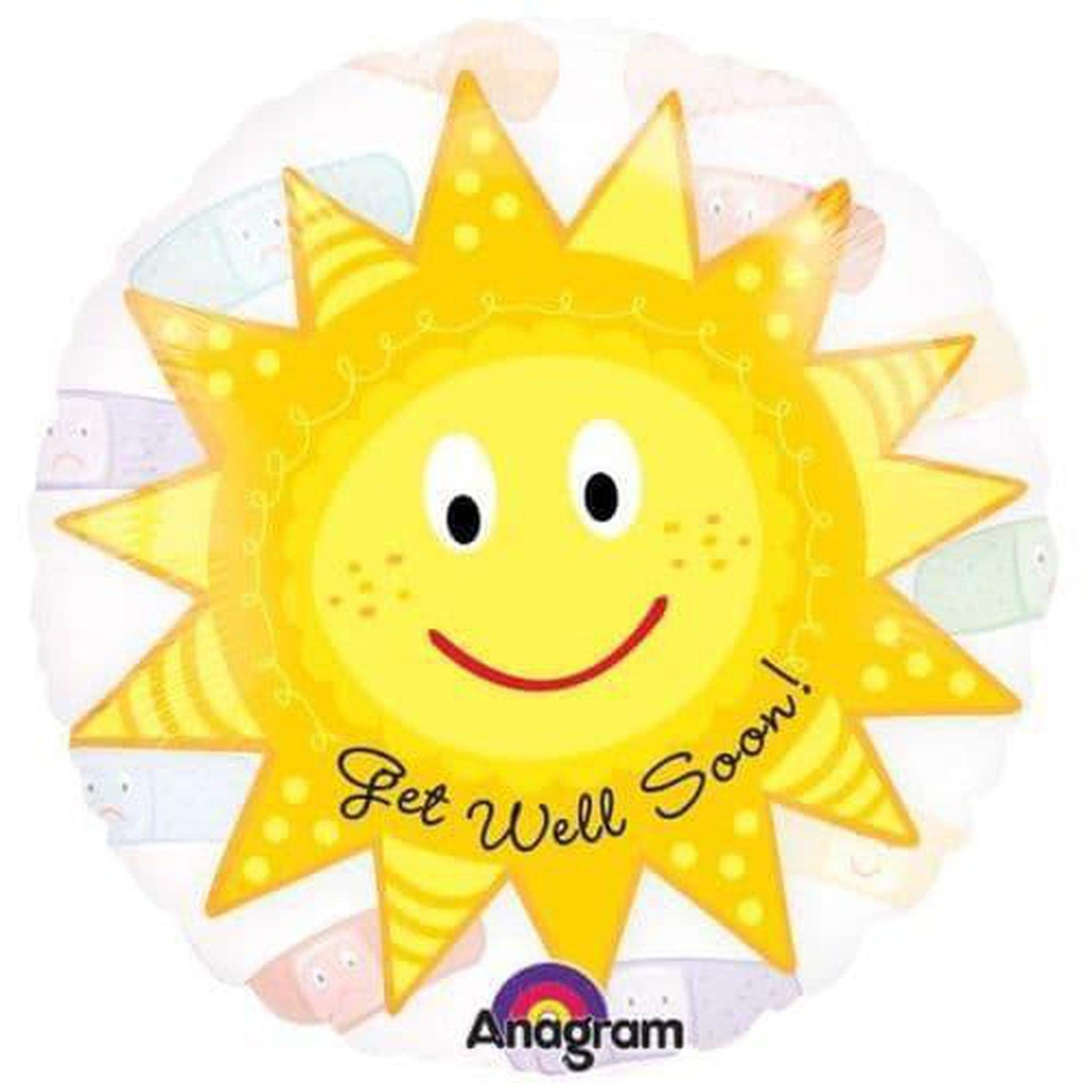 Get Well Soon See-Thru 26" Foil Balloon - PoundToys