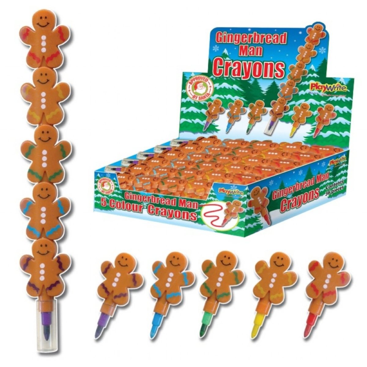 Gingerbread Man Swap Point Crayon 13cm - PoundToys