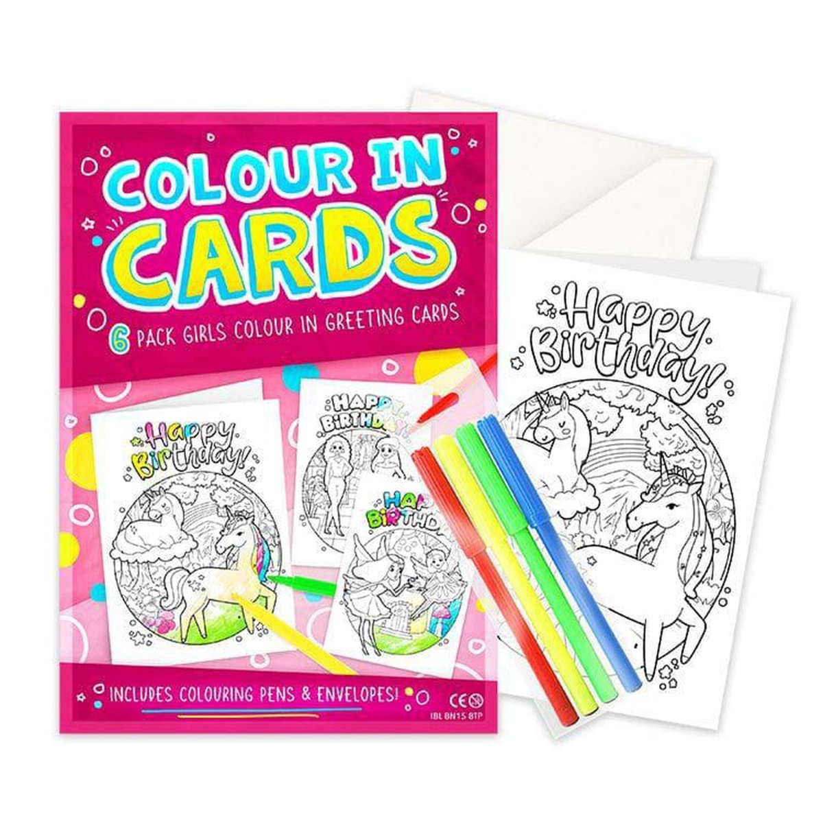 Girls Colour In Greetings Cards Bumper Pack - PoundToys