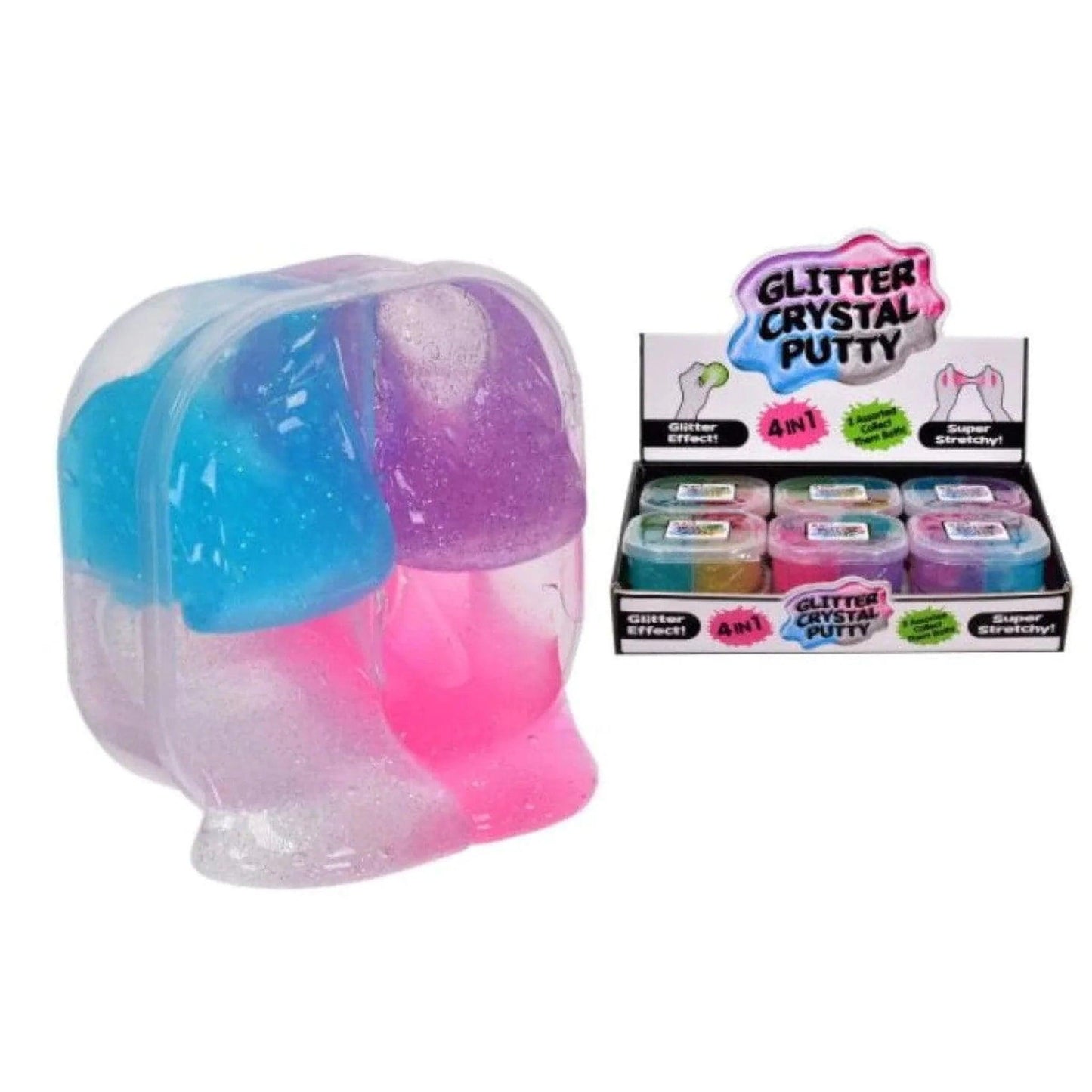 Glitter Crystal Putty 4 In 1 - PoundToys