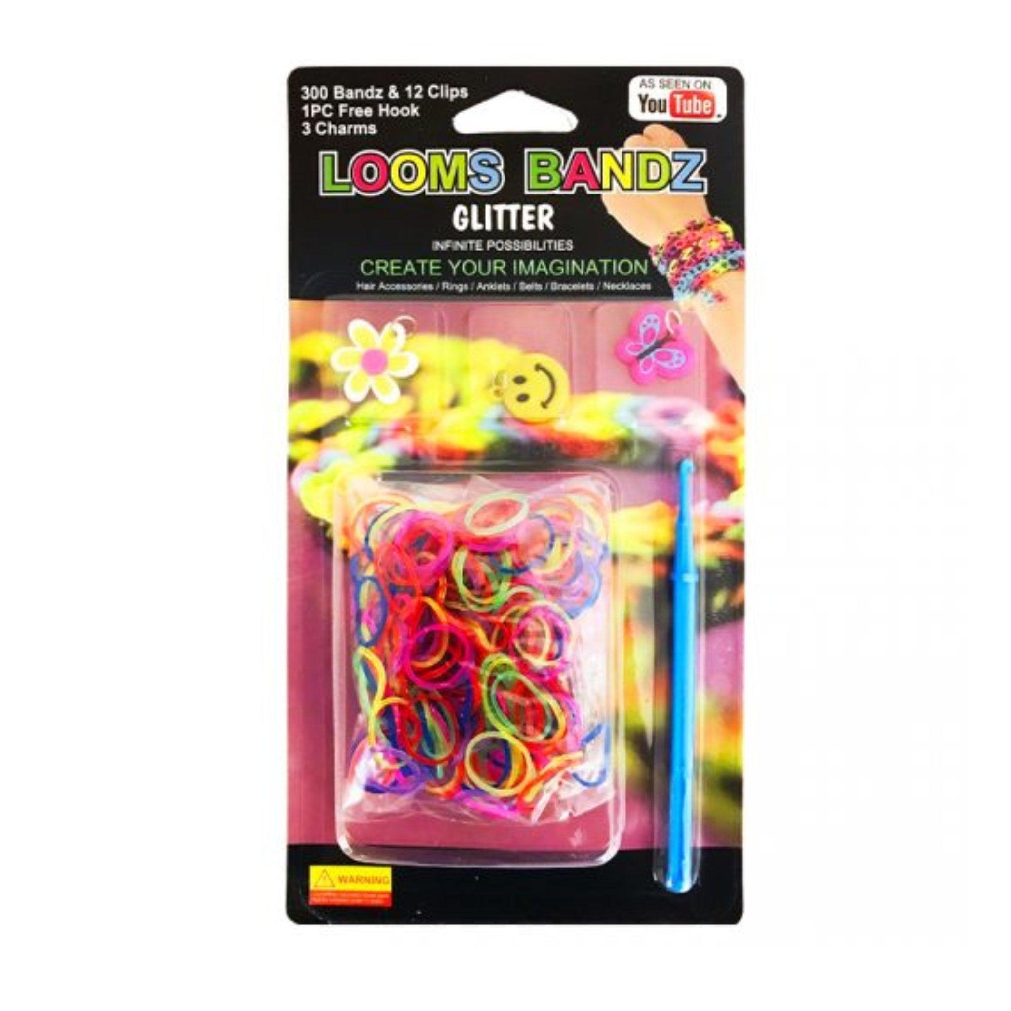 Glitter Loom Bands And Charms Multi Pack - PoundToys