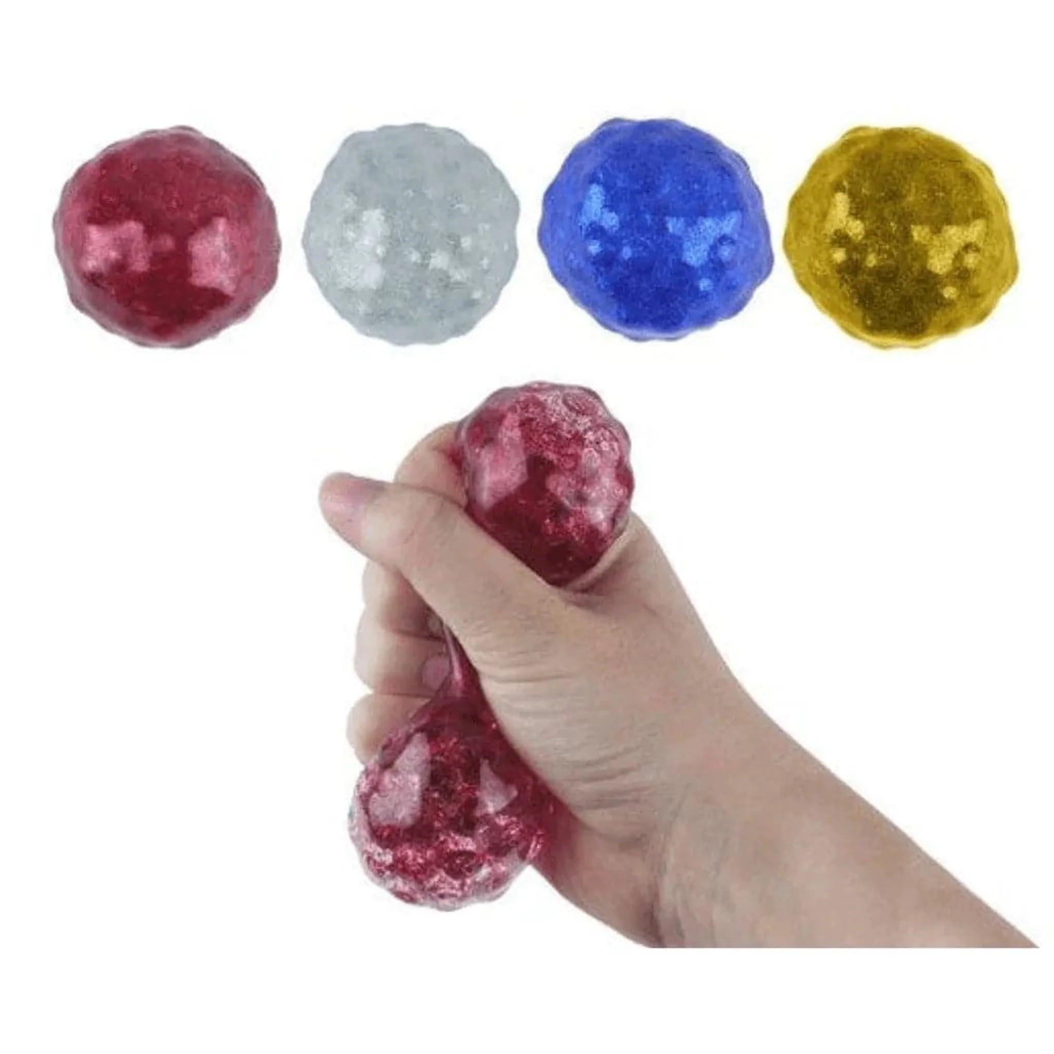 Glitter Squeeze Stress Balls with Beads - PoundToys