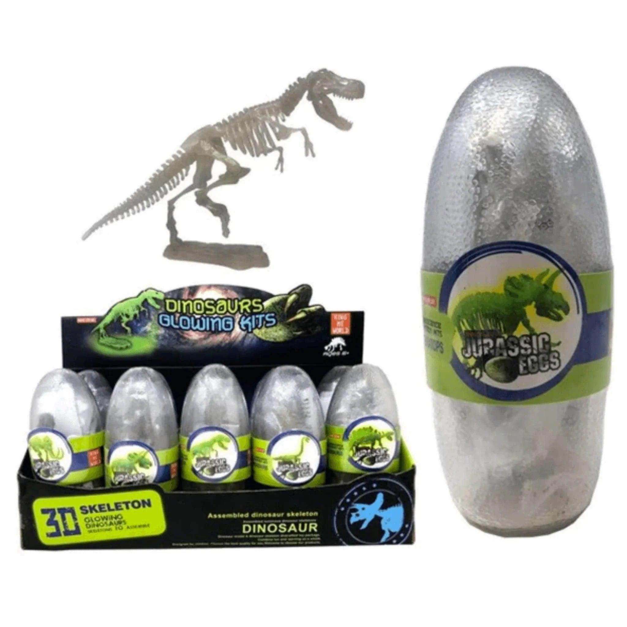 Glow Dinosaur Skeleton In Egg 18x7cm - PoundToys