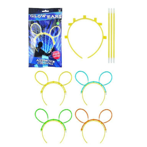 Glow Headband with Ears 4 Piece Set - PoundToys