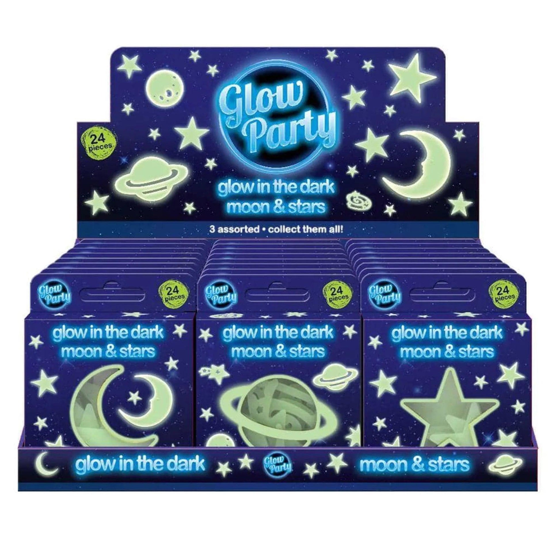 Glow In The Dark Adhesive Moon & Stars - PoundToys