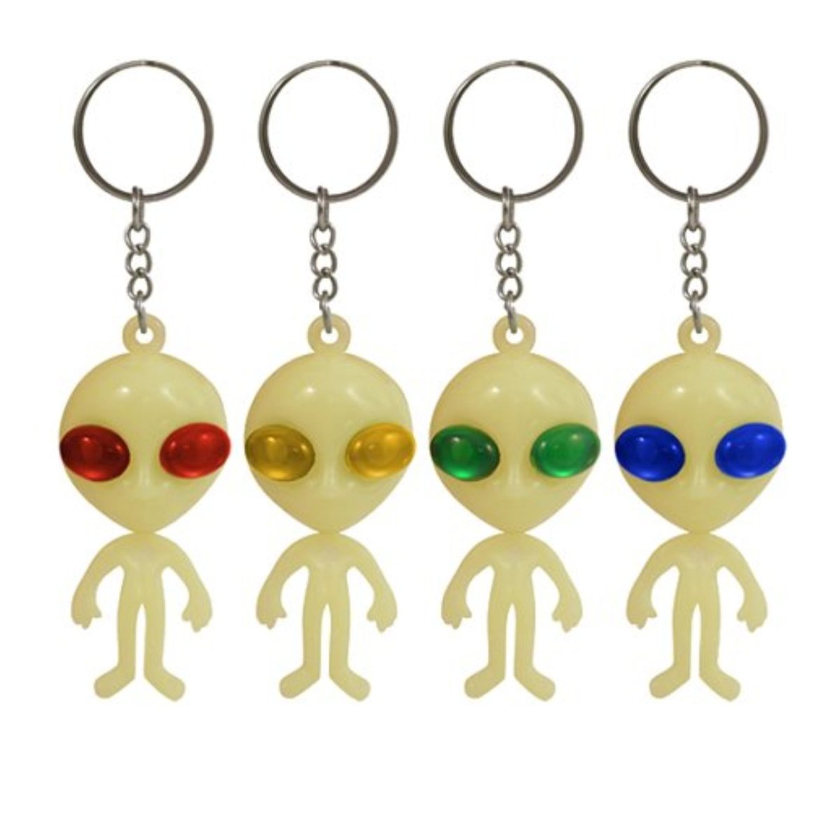 Glow In The Dark Alien Keychain (7cm) - PoundToys