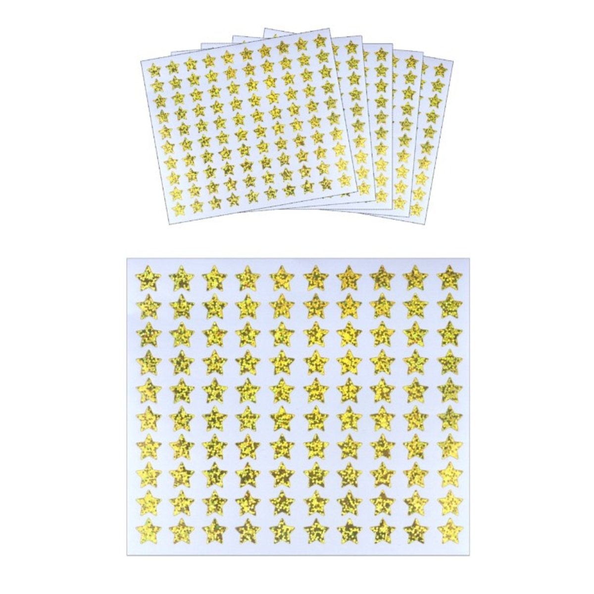 Gold Holographic Star Stickers (5 Sheets) - PoundToys