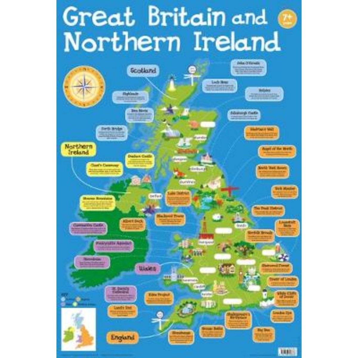 Great Britain and Northern Ireland Poster - PoundToys