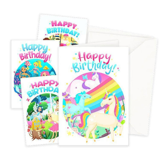 Greeting Cards x 8 Girls Mix - PoundToys