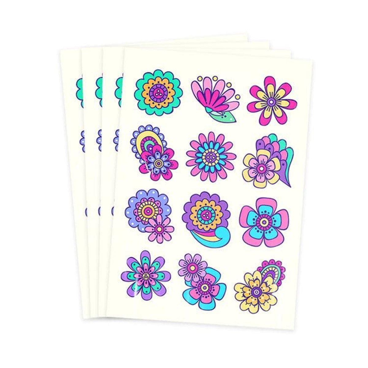 Groovy Flowers Tattoo Sheet - PoundToys