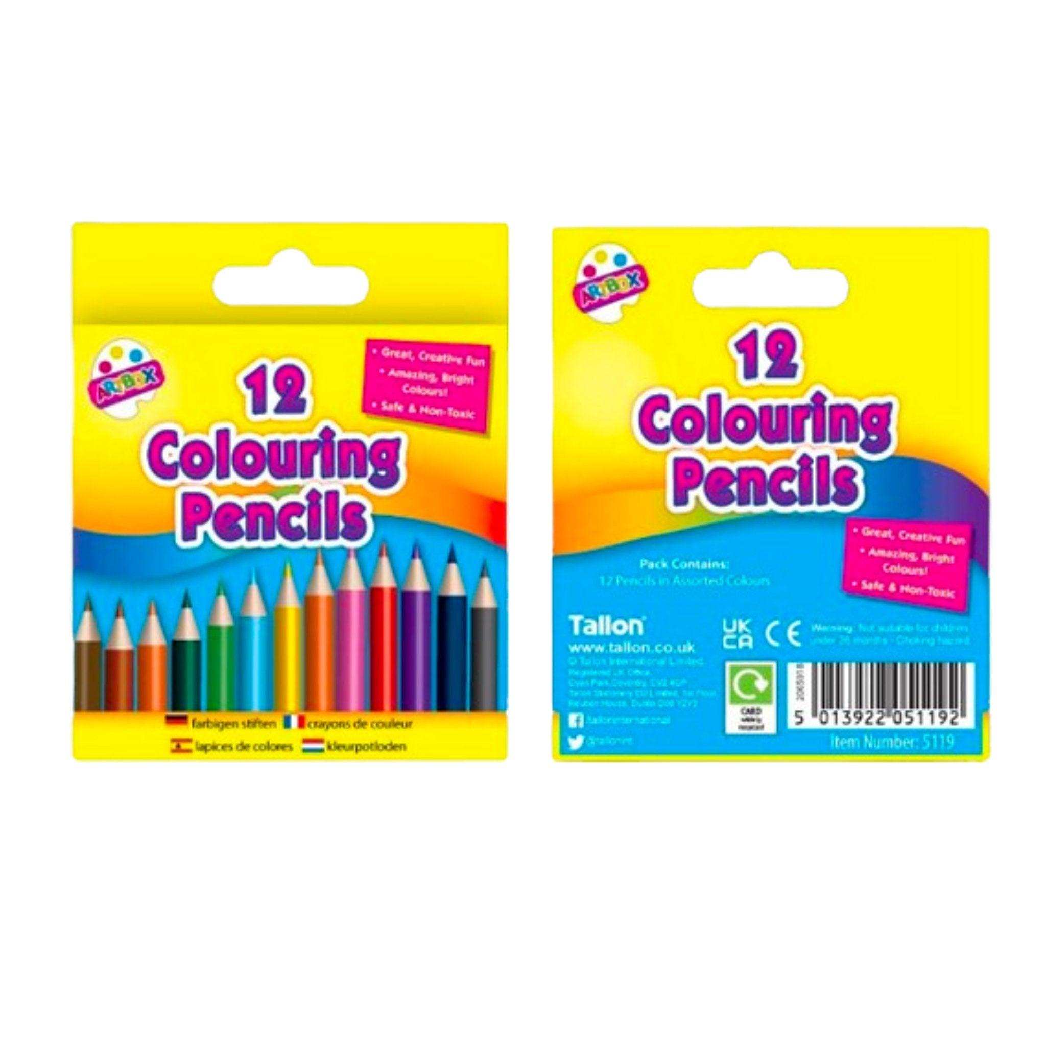 Half Sized Colouring Pencils (12 Assorted) - PoundToys