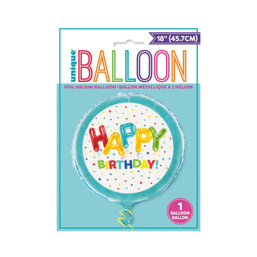 Happy Birthday 18" Foil Balloon - PoundToys