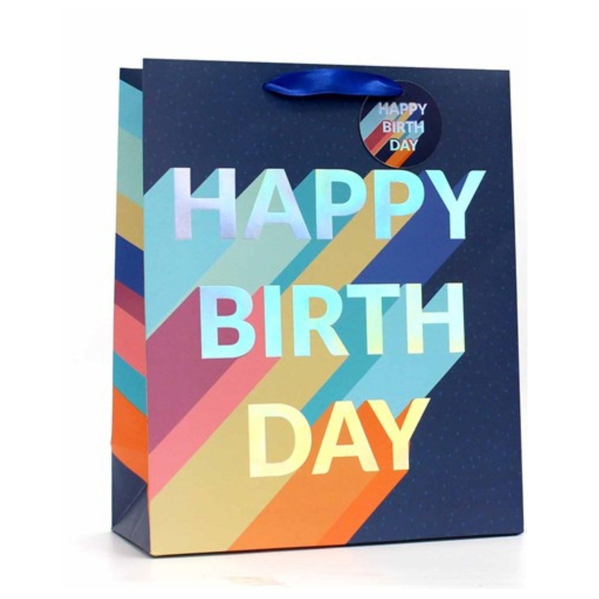 Happy Birthday Gift Bag Large Blue - PoundToys