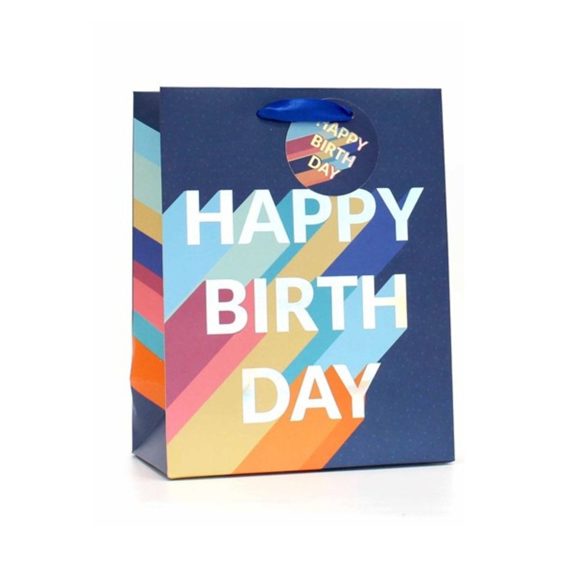 Happy Birthday Gift Bag Medium Blue - PoundToys