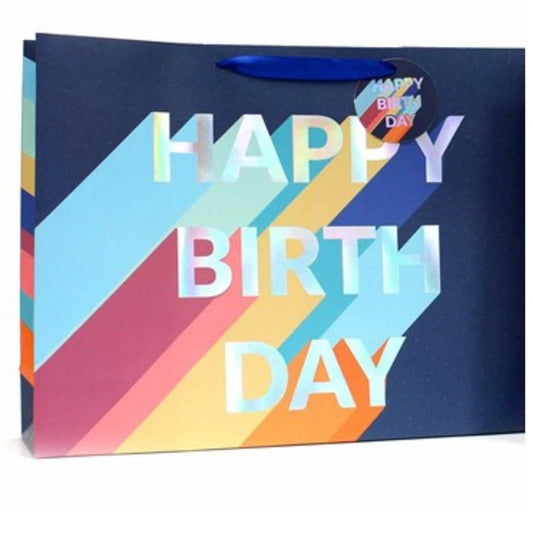 Happy Birthday Gift Bag Xtra Large Blue - PoundToys