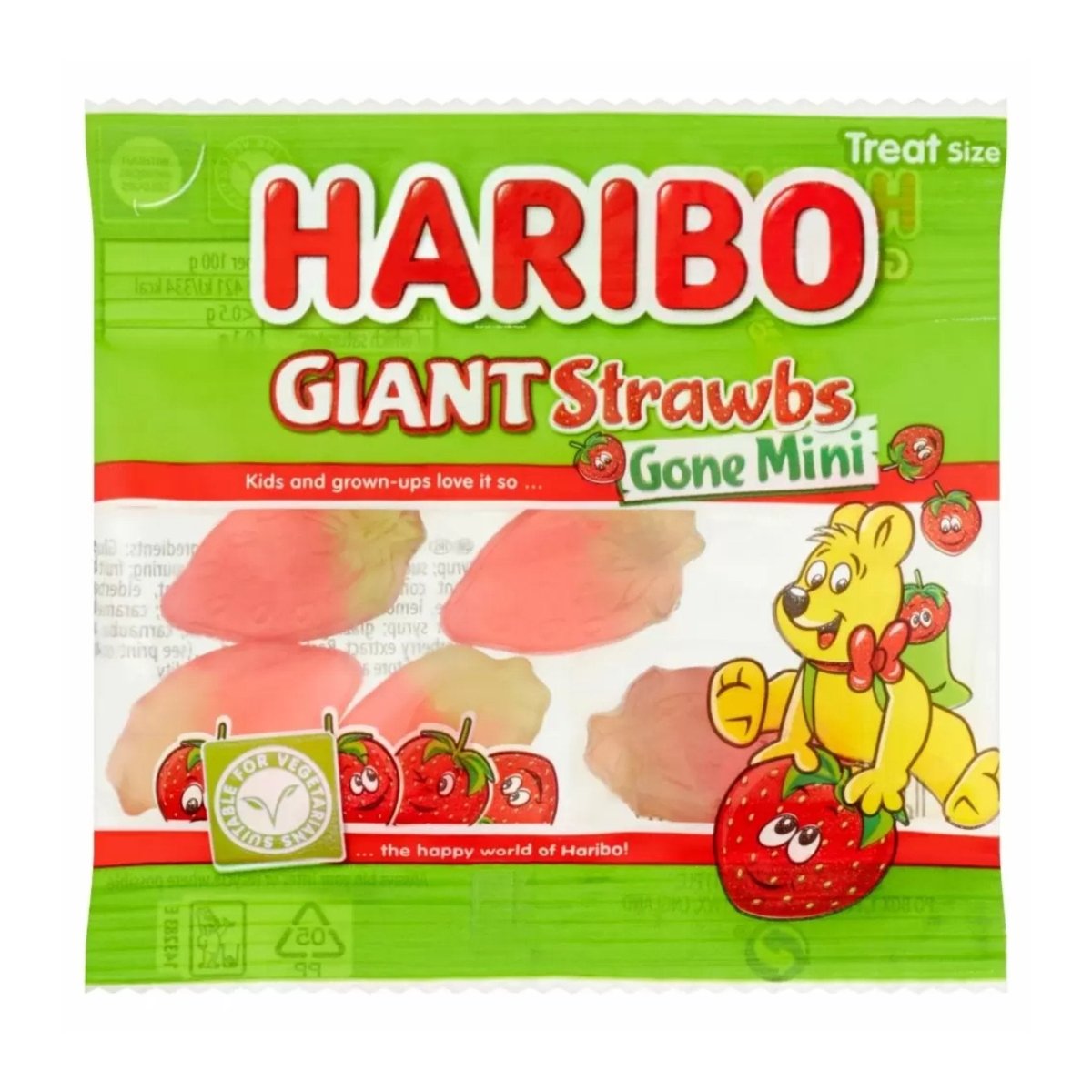 Haribo Strawbs Sweets 16g Bag - PoundToys