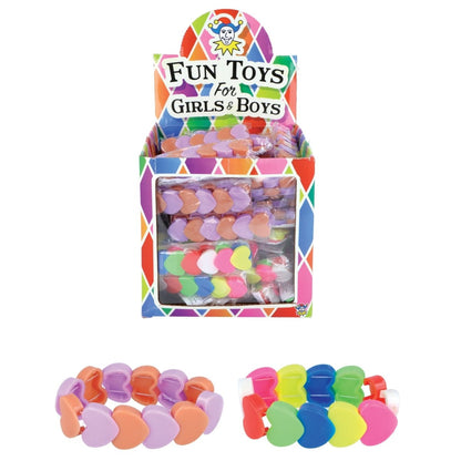 Heart Shaped Elasticated Bracelet (5.5cm) - PoundToys